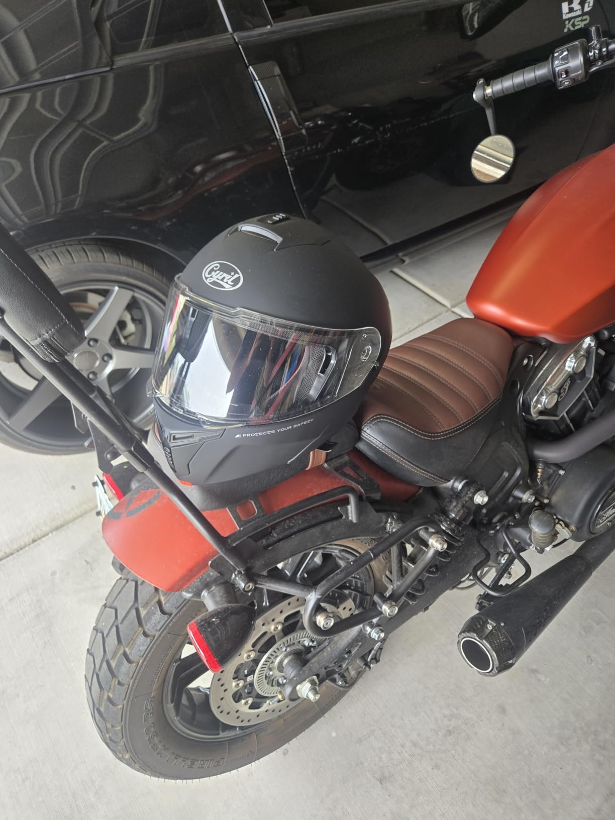 CYRIL Modular Motorcycle Helmet DOT Approved, Flip Up Full Face for Adults | Intercom ready, eyewear friendly with 3 visors customer photo 1