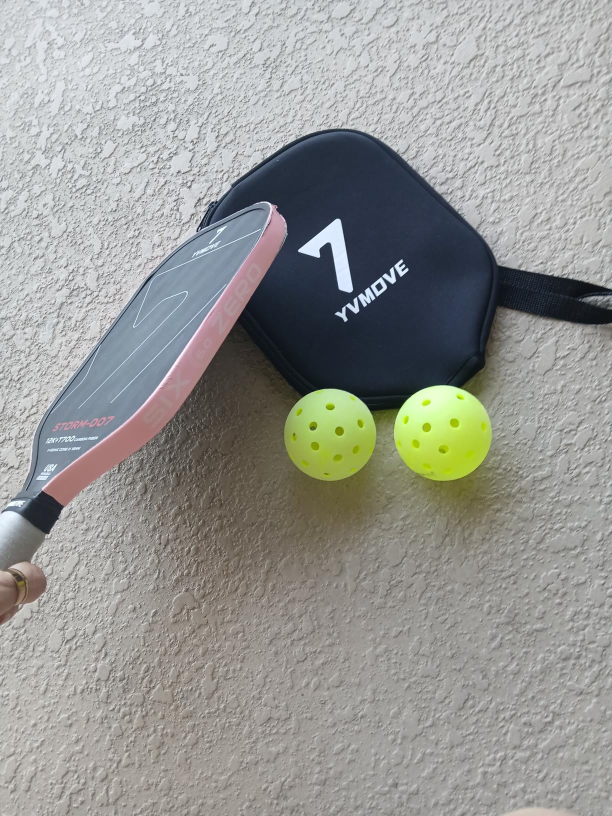YVmove 16mm Kevlar T700 Carbon Fiber Pickleball Paddle, USAPA Approved | Raw Carbon Texture for Exceptional Spin Explosive Power & Consistent Shot Performance with Thermoformed Uni-body Construction customer photo 2