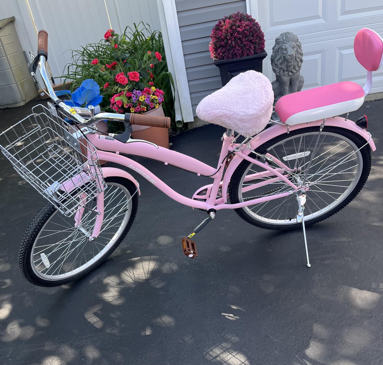 WEIZE Beach Cruiser Bike, 26 inch Commuter Bicycle for Adult Men and Women, High-Carbon Steel Front & Rear Fenders, Comfortable City Bikes with Rear Rack, Ergonomic Upright Design, Multicolor customer photo 2