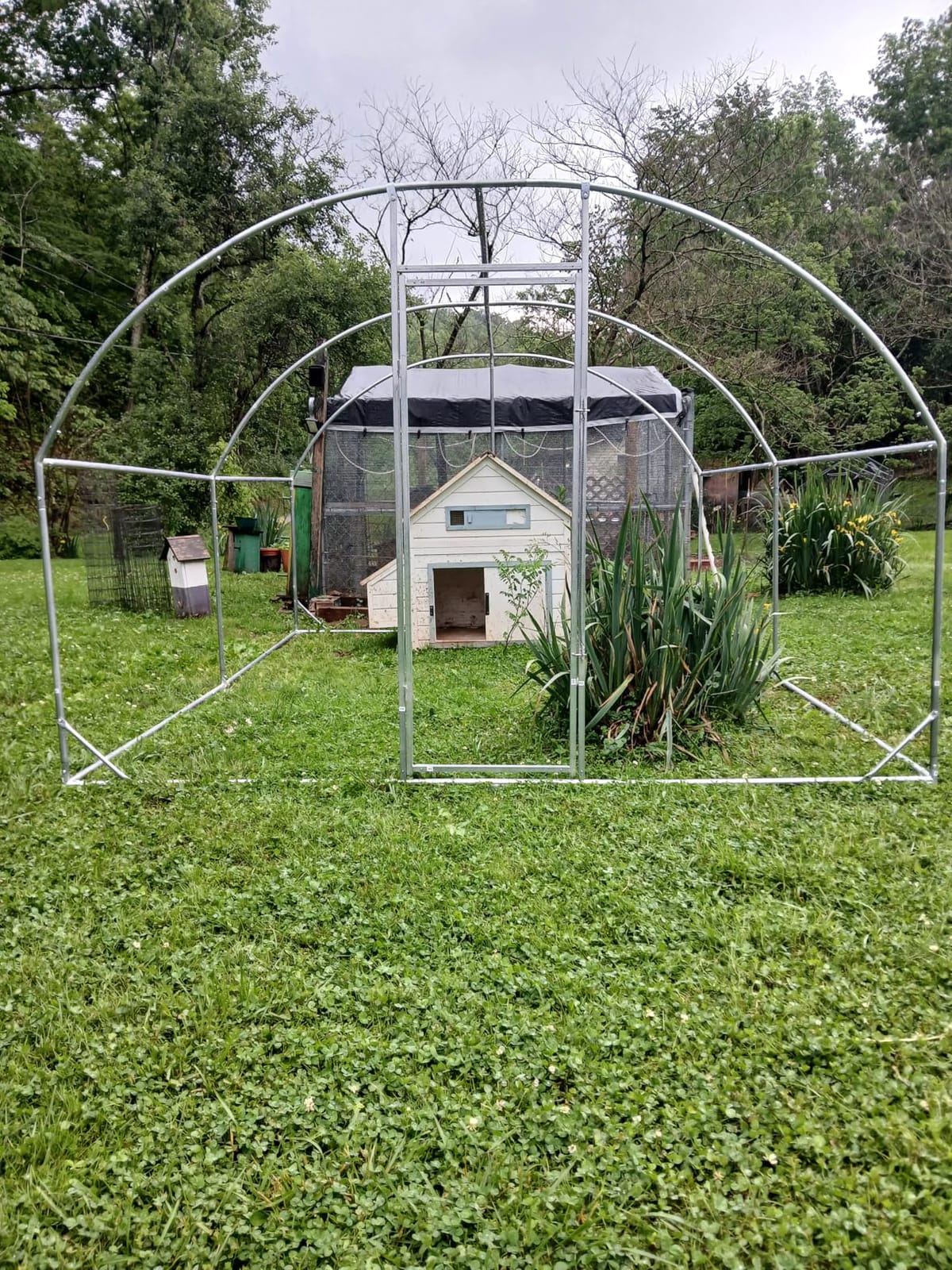 LEVELEVE Large Walk-in Chicken Coop with Chicken Run, Galvanized Poultry Enclosure with Waterproof Anti-UV Cover and Security Lock customer photo 2