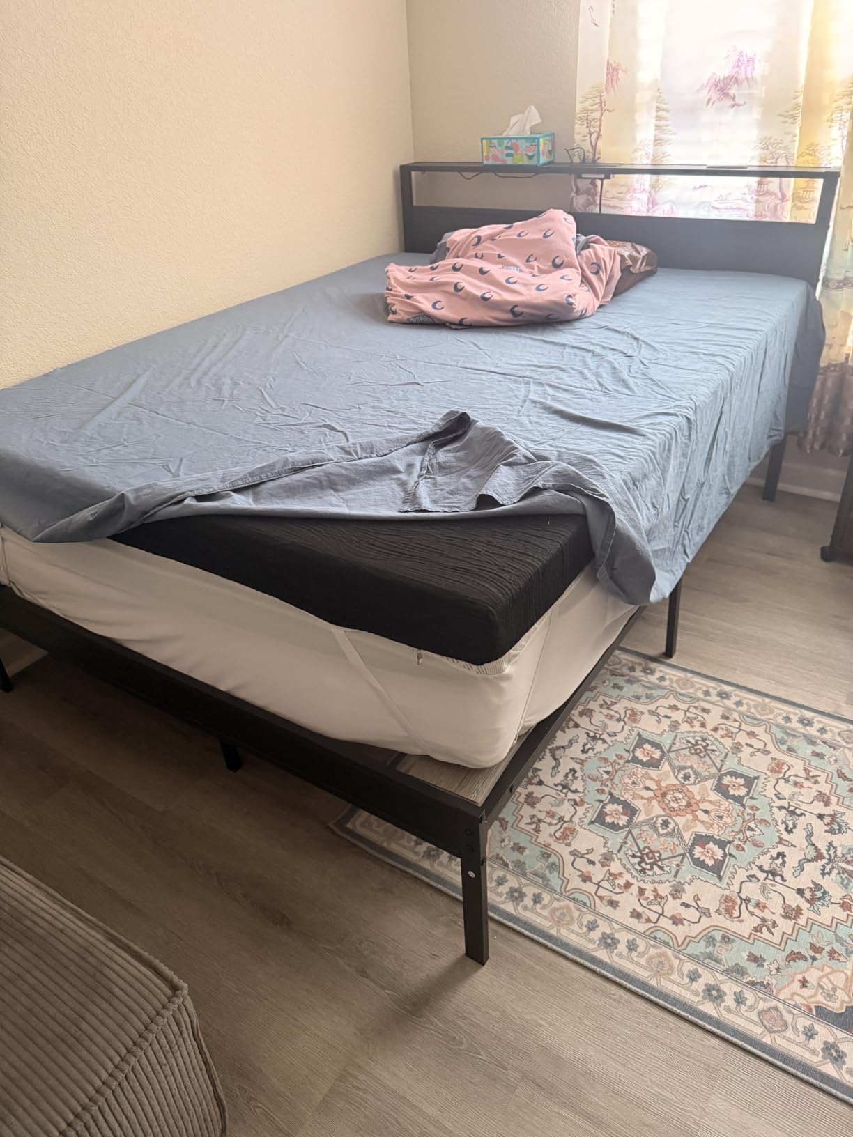 Extra Firm Mattress Topper King Size, 4 Inch High Density Cooling Memory Foam Mattress Topper for Back Pain Relief, Cooling Gel Infused Bed Topper with Washable Cover, CertiPUR-US, 120-Night Trial customer photo 1