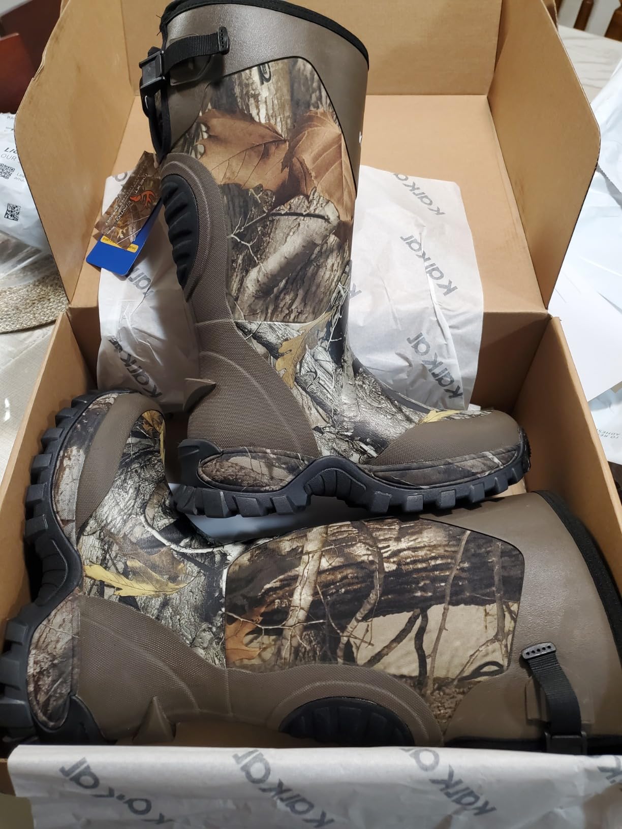 Snake Boots for Men, Hunting Boots Waterproof Insulated Outdoor Rubber Boots, with 5mm Neoprene Anti-slip Snake Boots for Hunting Working Farming Gardening Fishing customer photo 2
