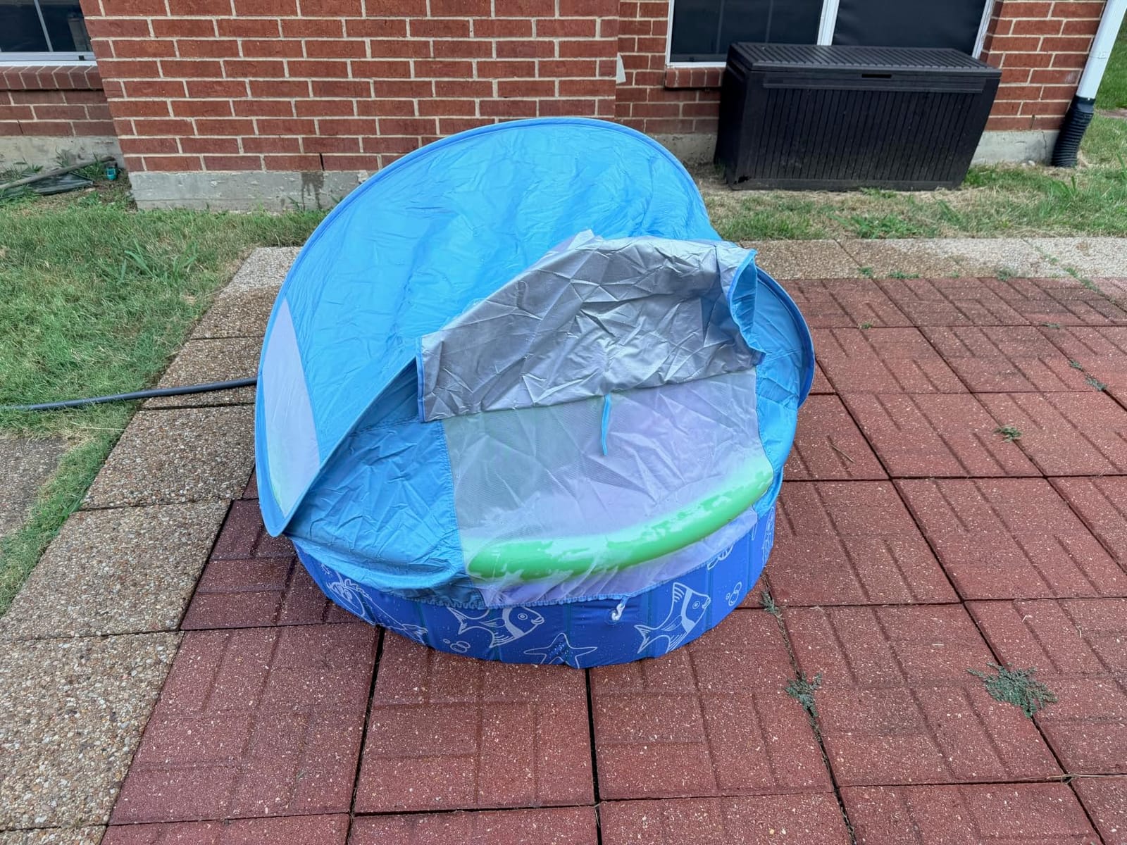 Kids Pool for Toddler, 47in Foldable Kiddie Pool with Canopy & Sprayer | Portable Baby Toddler Pool for Indoor Outdoor, Quick Setup No Tools, Easy Drain Non-Slip Splash Pool for Backyard & Travel customer photo 2