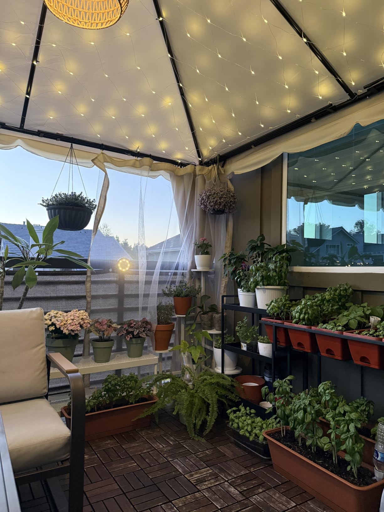 SUNCROWN 10' x 10' Outdoor Gazebo, Heavy Duty Iron Frame Patio Canopy with Vented Soft Top, Breathable Mosquito Netting & Privacy Curtains, Sun Protection for Garden, Backyard, Poolside, Beige customer photo 1