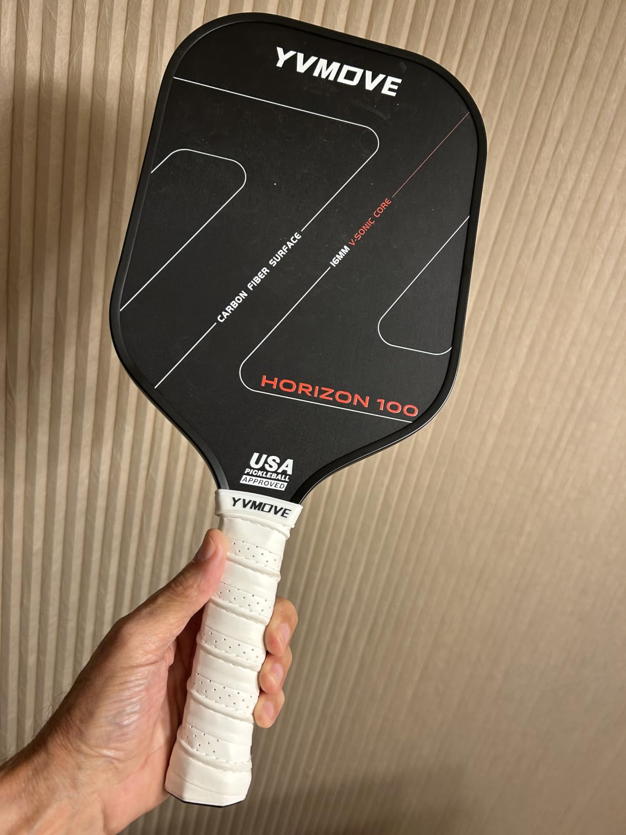 USAPA Approved, 6-Layer Raw Carbon Fiber Pickleball Paddles | 16MM Core Anti-Shock | Elongated Grip | Max Control & Effortless Power | Intermediates to Pros customer photo 2