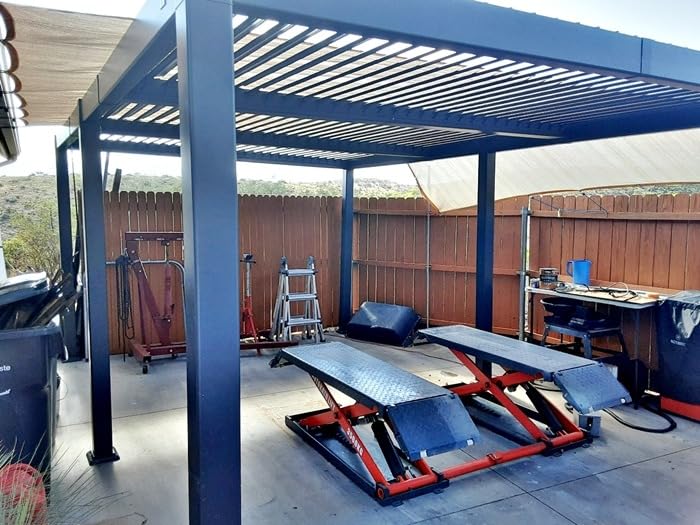 PURPLE LEAF Louvered Pergola 8' x 10' Outdoor Pergola w/Drainage System | 70 mph for stability, Ideal for compact spaces, Hidden screws create clean look, Multiple sizes fit more spaces customer photo 1