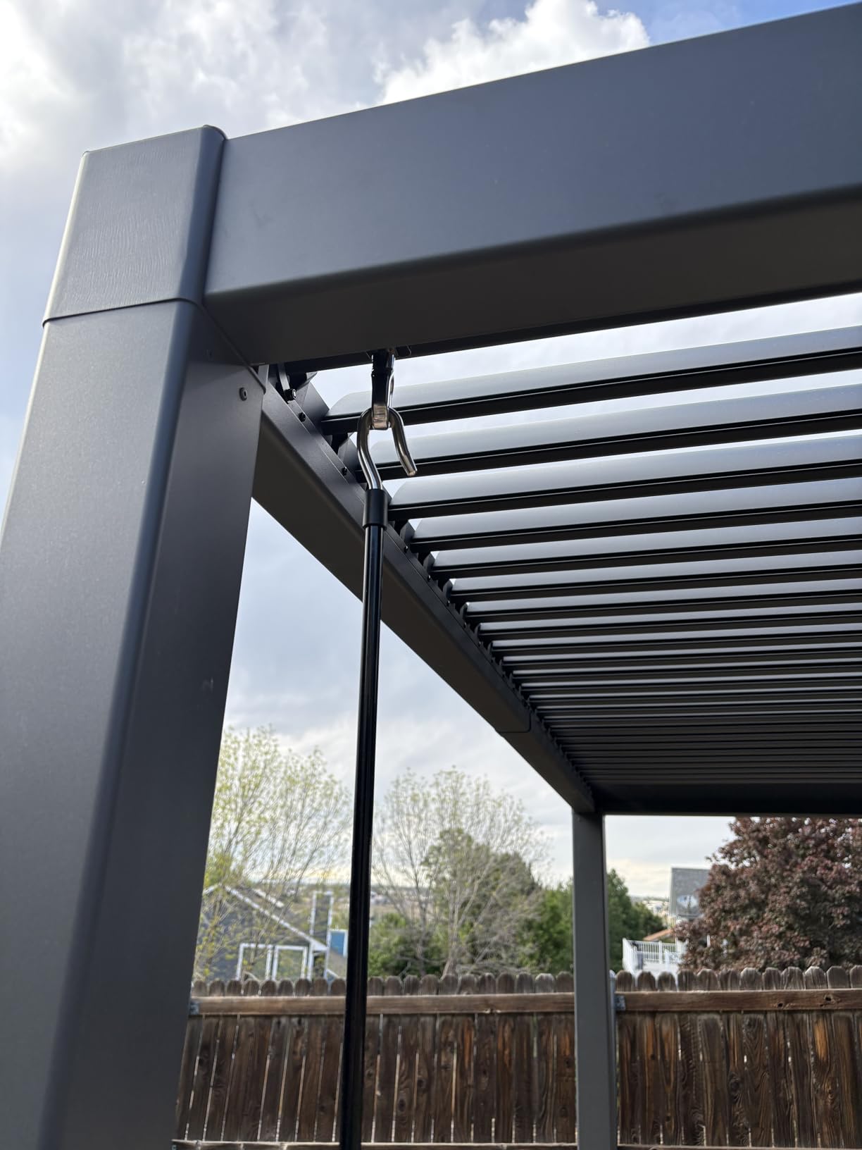 PURPLE LEAF Louvered Pergola 8' x 10' Outdoor Pergola w/Drainage System | 70 mph for stability, Ideal for compact spaces, Hidden screws create clean look, Multiple sizes fit more spaces customer photo 2