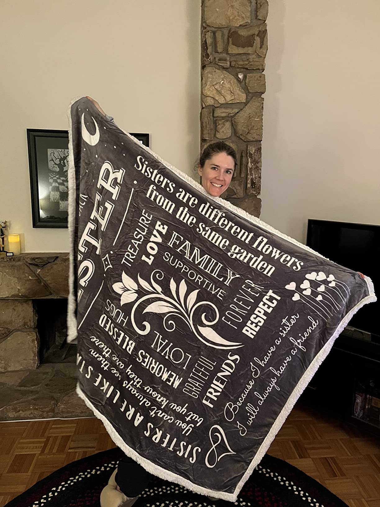 Machine Washable Heated Throw Blanket 50x60, 8ft Cord, 6 Levels, Electric | Auto Shut Off | Sherpa Heated Throw Blanket for Couch, Sofa & Bed Rapid Heating - Natural, Grey customer photo 2