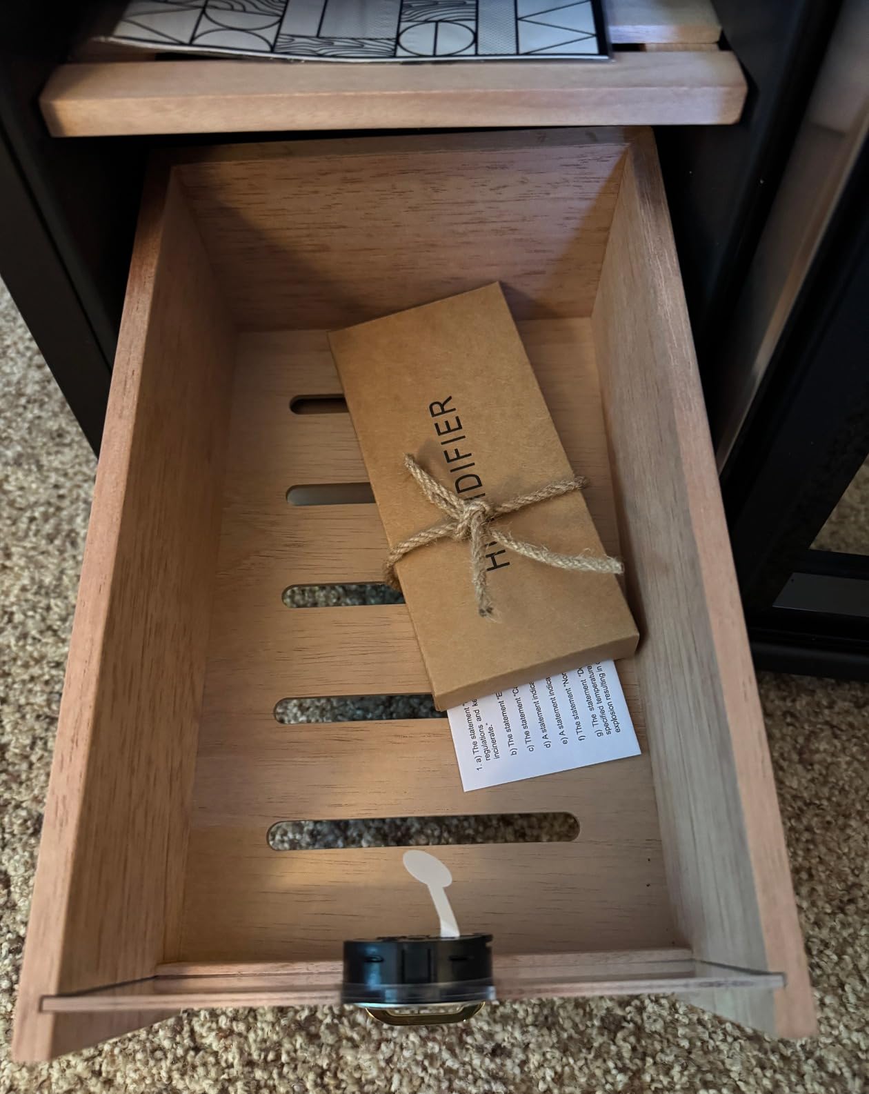 Woodronic Electric Cigar Humidor for 400 Cigars, 70L Humidor Cabinet with Temperature & Humidity Control, Spanish Cedar Lined Shelves & Drawers, LED Light, Accessory Drawer, Lock & Key, Gift for Men customer photo 2
