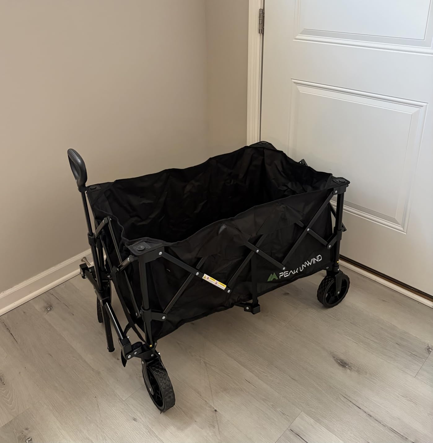 Wagons Carts Foldable,Collapsible Wagon with Wheels,450LBS Heavy Duty Beach Wagon Cart,Lightweight Portable Folding Utility Wagon Cart with Cup Holders for Camping, Garden, Sports, Grocery customer photo 1