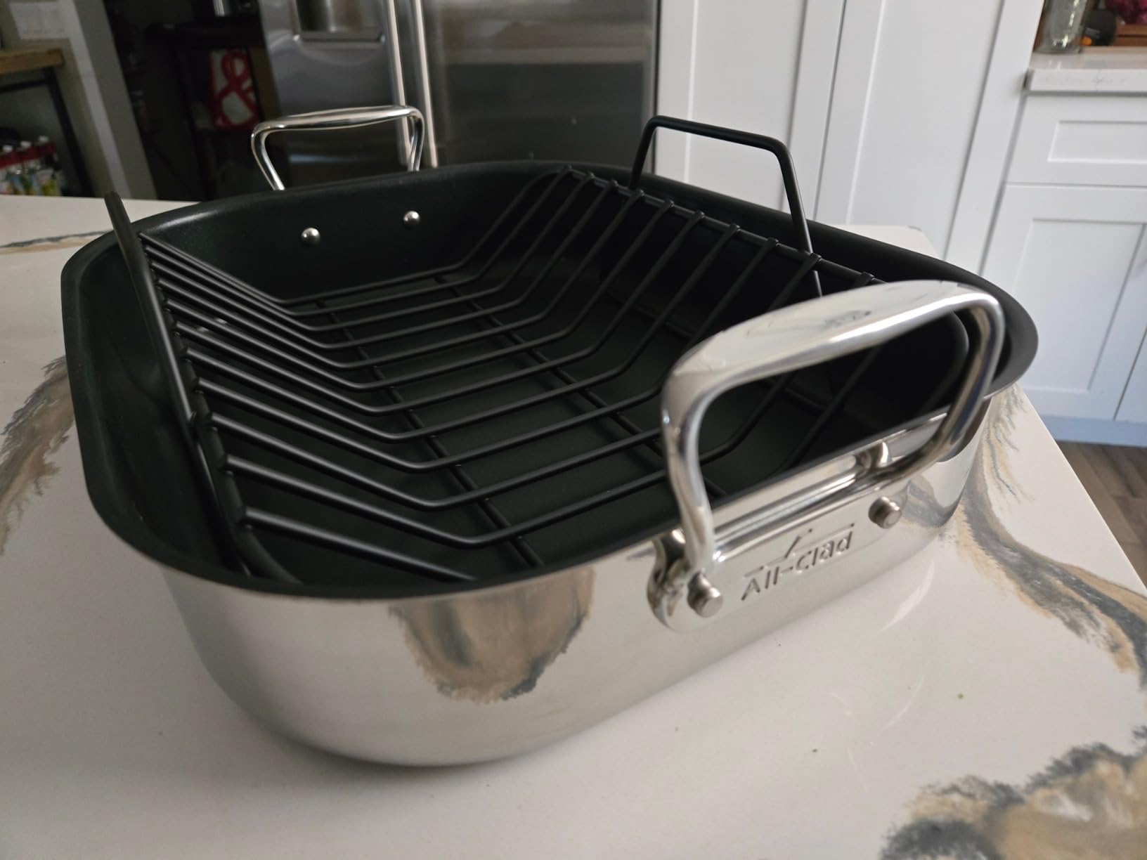 All-Clad Specialty Stainless Steel Roaster with Rack 14x18 Inch Oven Broiler Safe 600F customer photo 1