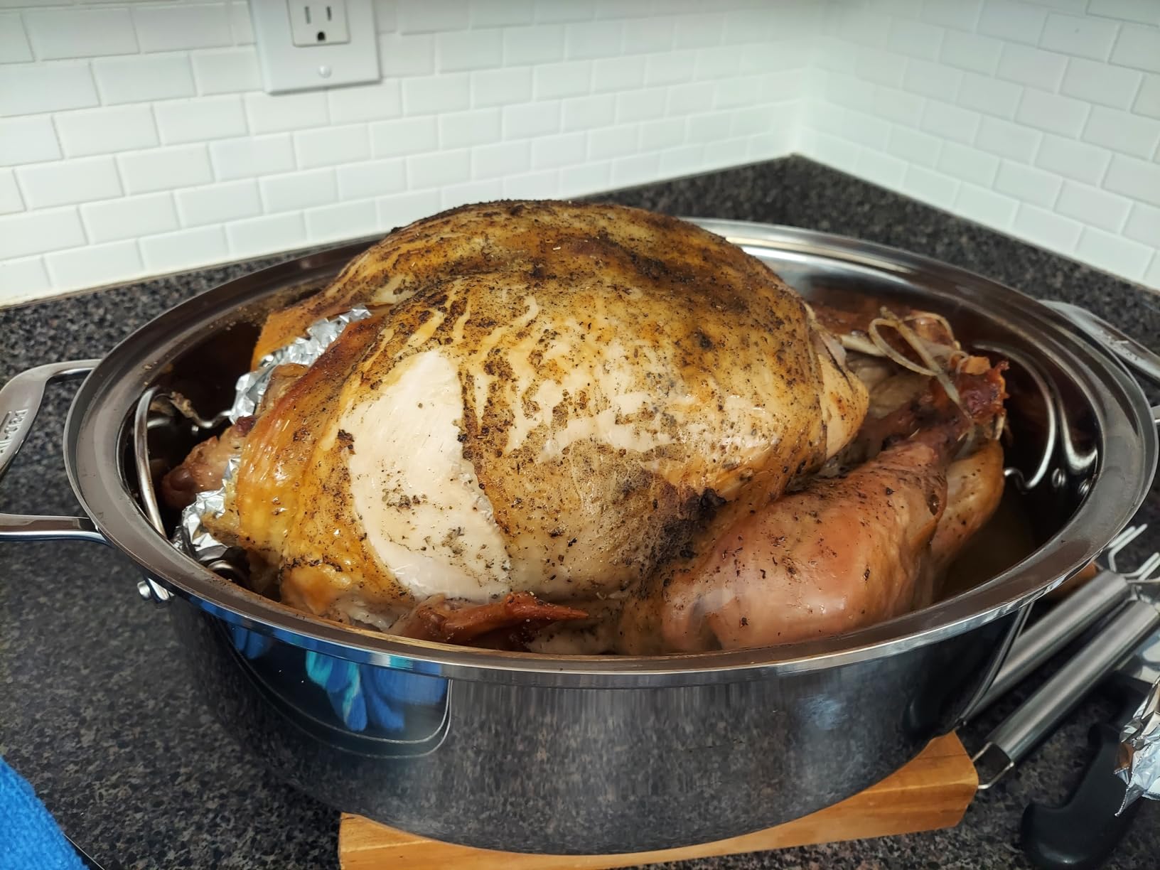 All-Clad Specialty Stainless Steel Roaster with Rack 14x18 Inch Oven Broiler Safe 600F customer photo 2