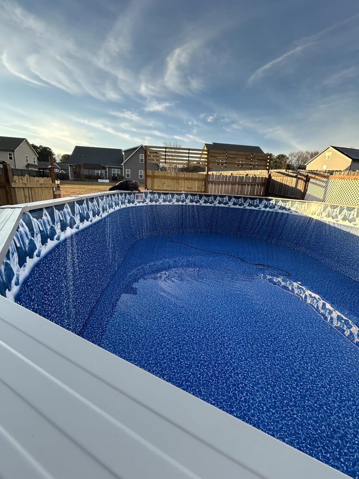 Lake Effect Pools 'Fallston' 15 ft x 24 ft Oval Above Ground Swimming Pool | 52 Inch Resin Protected Steel Sided Walls | Bundle Includes: 25 Gauge Overlap Liner & Widemouth Skimmer customer photo 1