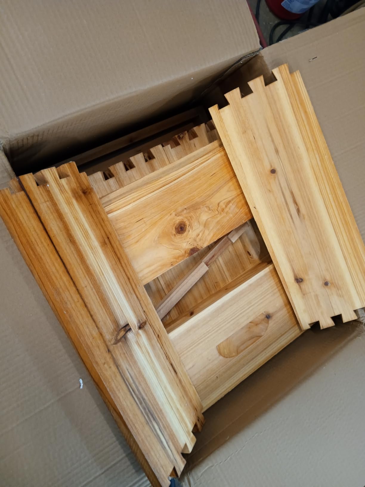 Beehive Boxes 3 Layer Langstroth Bee Hive Kit | 2 Deep Brood and 1 Medium Honey Super, 100% Beeswax Coated Wood Bee House, Professional Beekeeping Supplies - No Frames customer photo 2