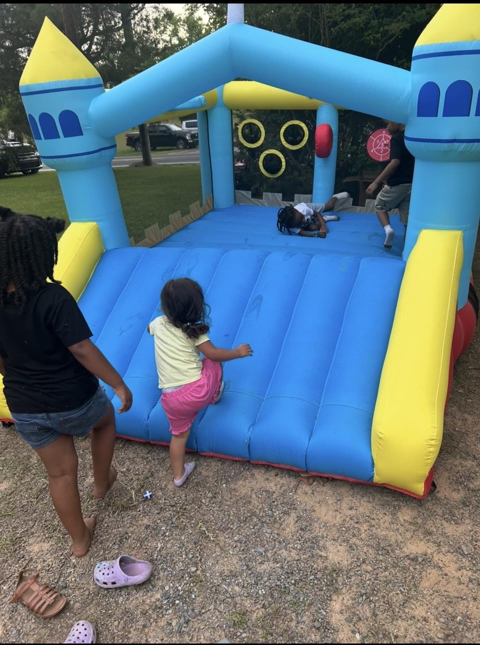 Bounce House, 6-in-1 Play Mode Inflatable Bounce House for Kids | High Elasticity Bouncy House with 480W Blower, Bouncy Castle with Wide Slide for Indoor, Outdoor, Christmas, Birthday Parties customer photo 1