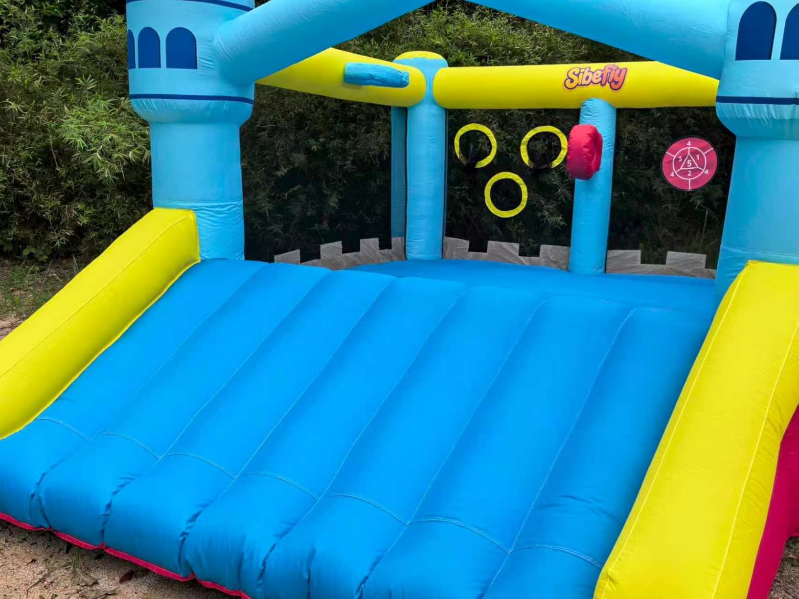 Bounce House, 6-in-1 Play Mode Inflatable Bounce House for Kids | High Elasticity Bouncy House with 480W Blower, Bouncy Castle with Wide Slide for Indoor, Outdoor, Christmas, Birthday Parties customer photo 2