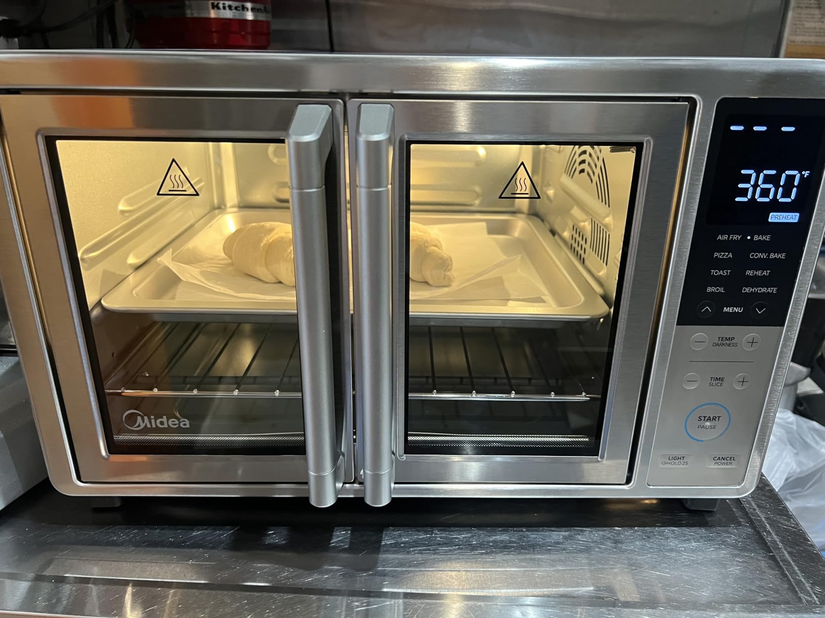 Midea Flexify Slim 8-in-1 French Door Toaster Oven Air Fryer Combo, 25QT | Compact Countertop Oven with Infrared SpeedHeat, Stainless Steel customer photo 2