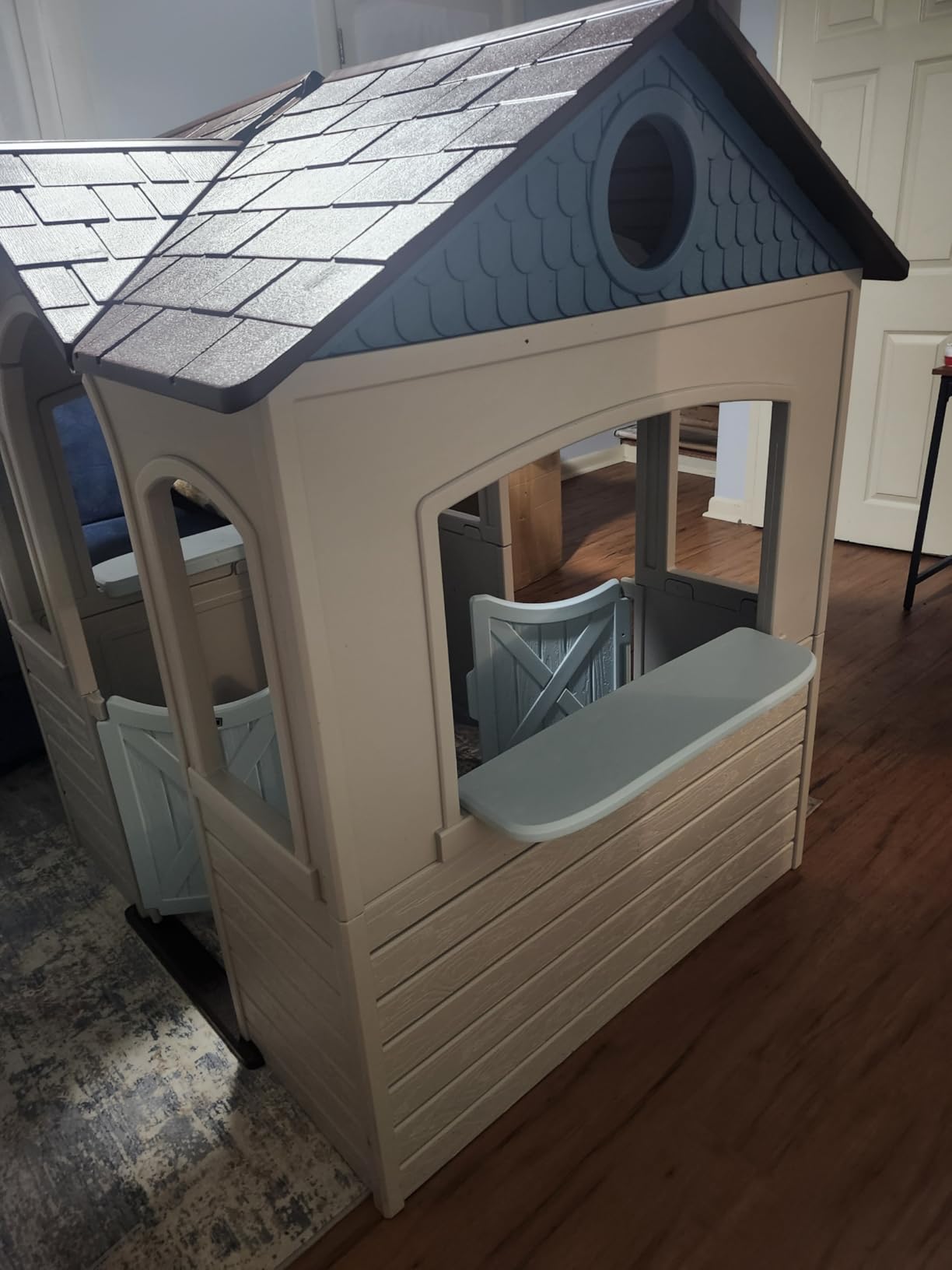 Lifetime Indoor Outdoor Kids Playhouse, Two Store Windows & Farm-Style Half Doors, Spacious Interior, Easy Snap Together No Tools Assembly, Durable Low-Maintenance Construction for Ages 3-8 customer photo 1