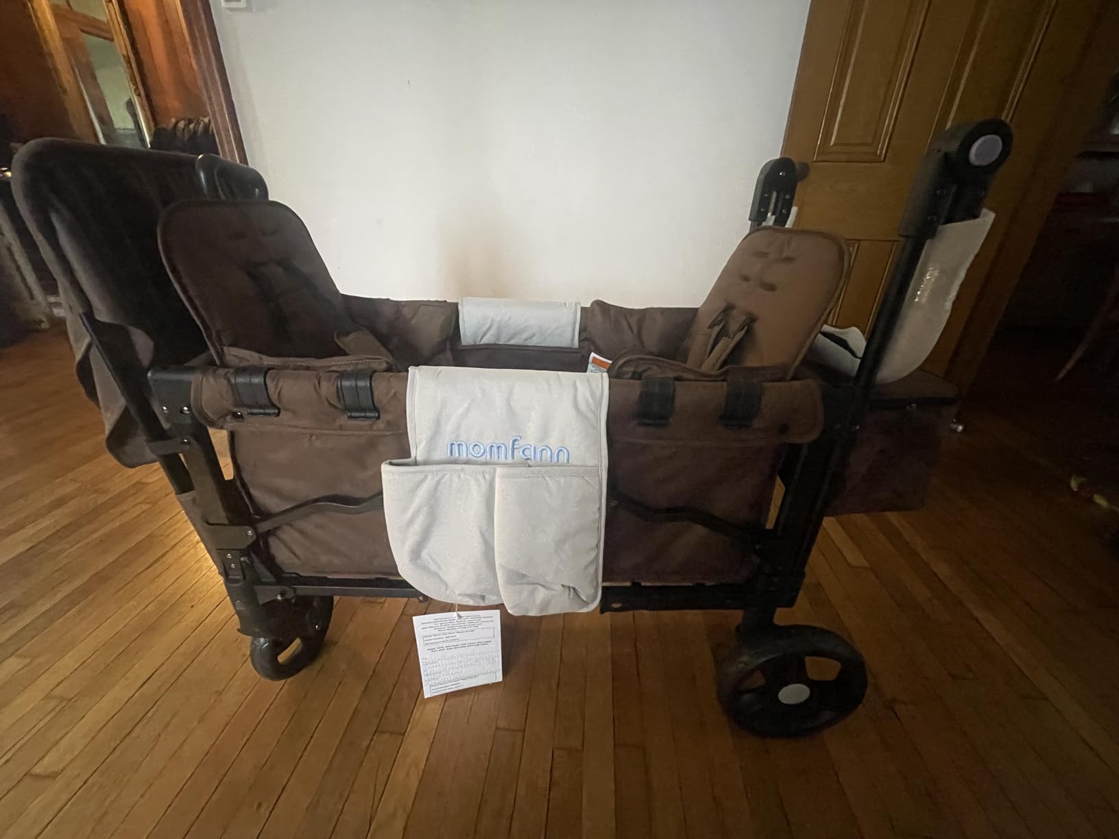 MOMFANN Wagon Stroller for 2 Kids, All-Terrain Foldable Baby Wagon, Gray customer photo 2