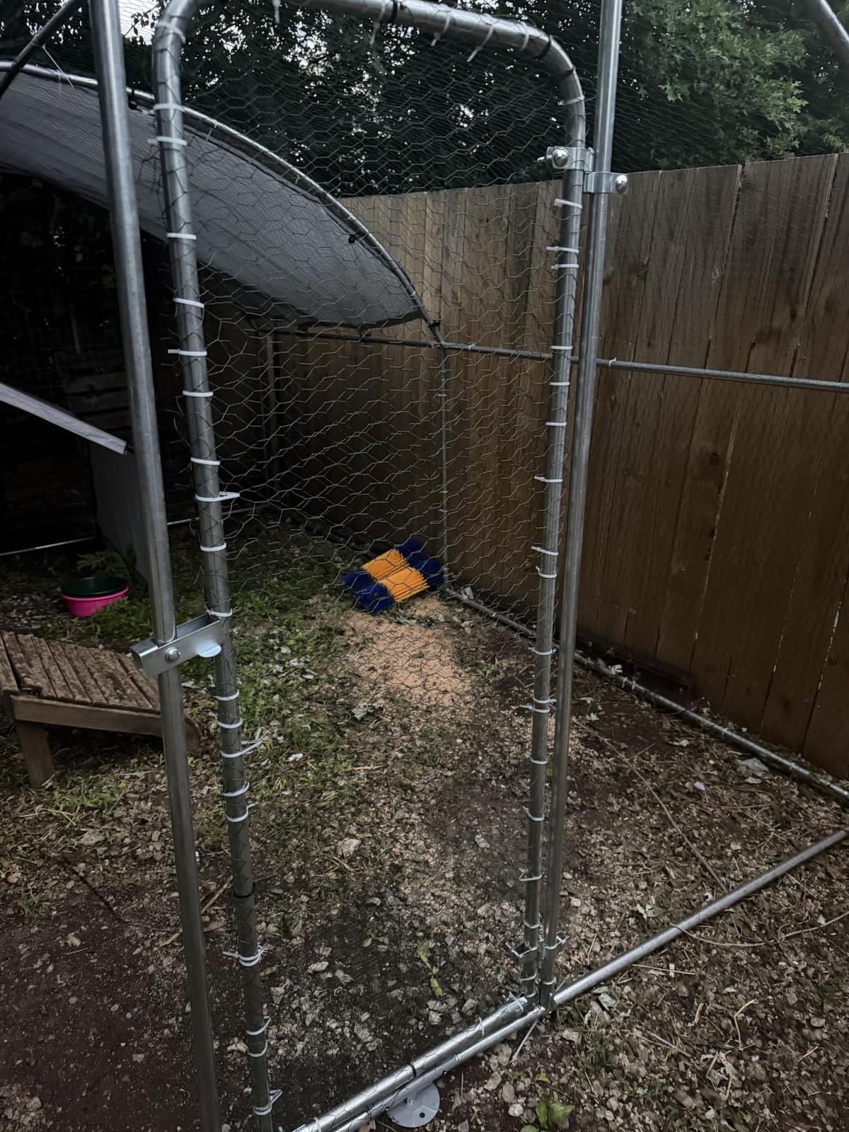 19.7x9.7 FT Extra Large Metal Chicken Coop, Walk-in Poultry Run | Weatherproof Cover, Reinforced Metal Frame, Walk-in Chicken Run, Outdoor Poultry Cage for Hens Ducks Rabbits customer photo 1