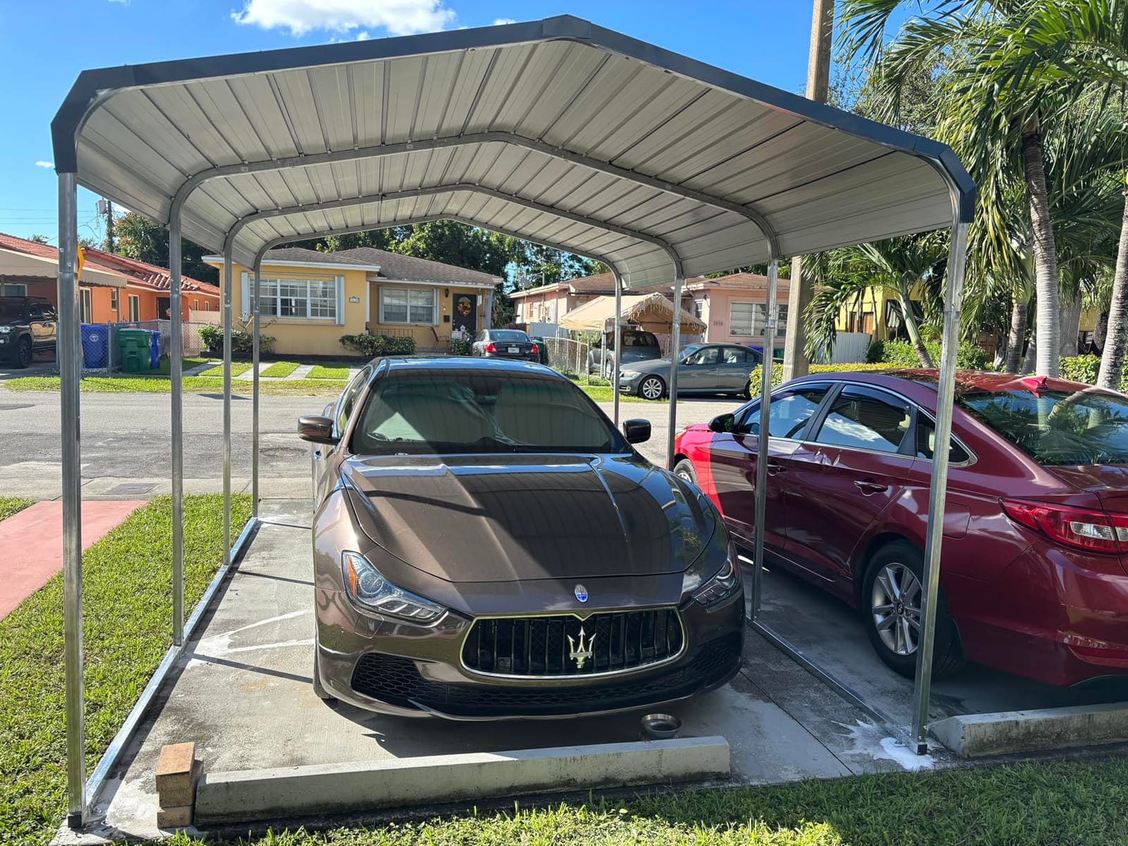 GarveeLife 10 x 15 Ft Heavy Duty Metal Carport with Metal Roof, Oversized Car Port Shelter for Trucks Boats Tractors, Outdoor Vehicle Cover for Driveway Yard customer photo 1