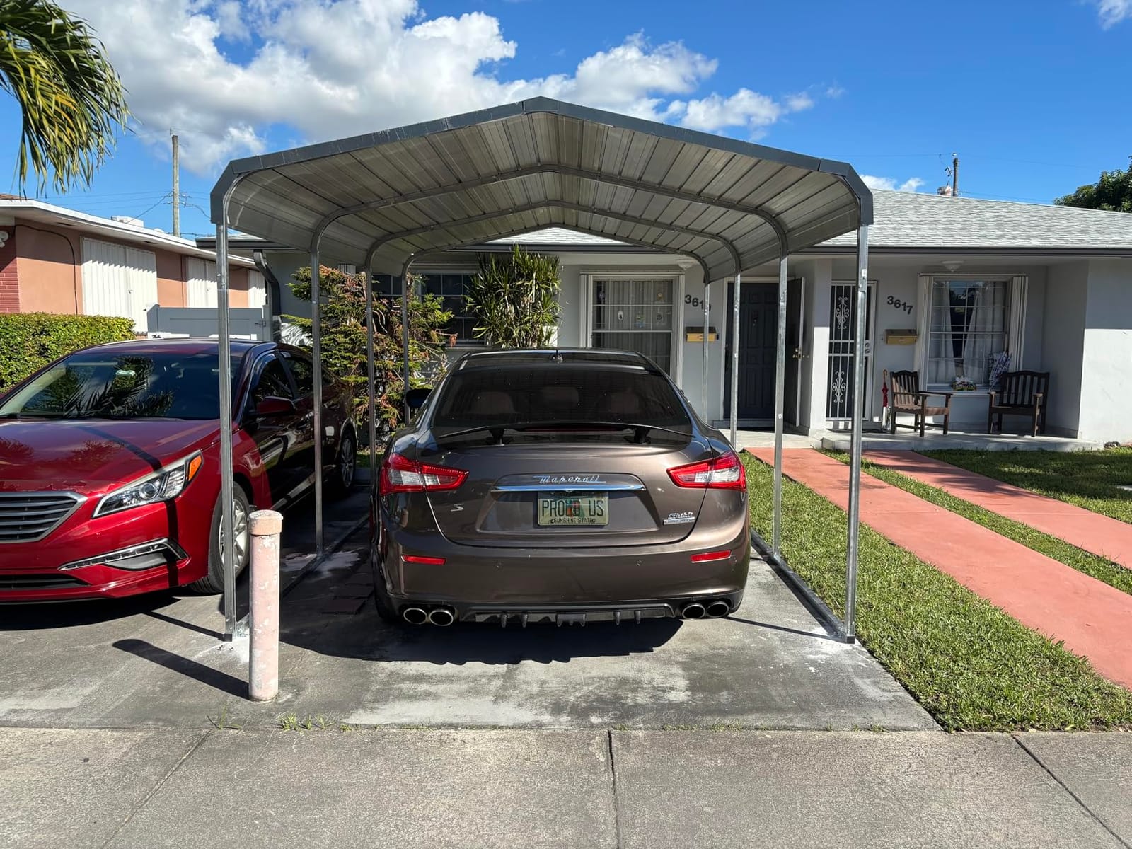 GarveeLife 10 x 15 Ft Heavy Duty Metal Carport with Metal Roof, Oversized Car Port Shelter for Trucks Boats Tractors, Outdoor Vehicle Cover for Driveway Yard customer photo 2