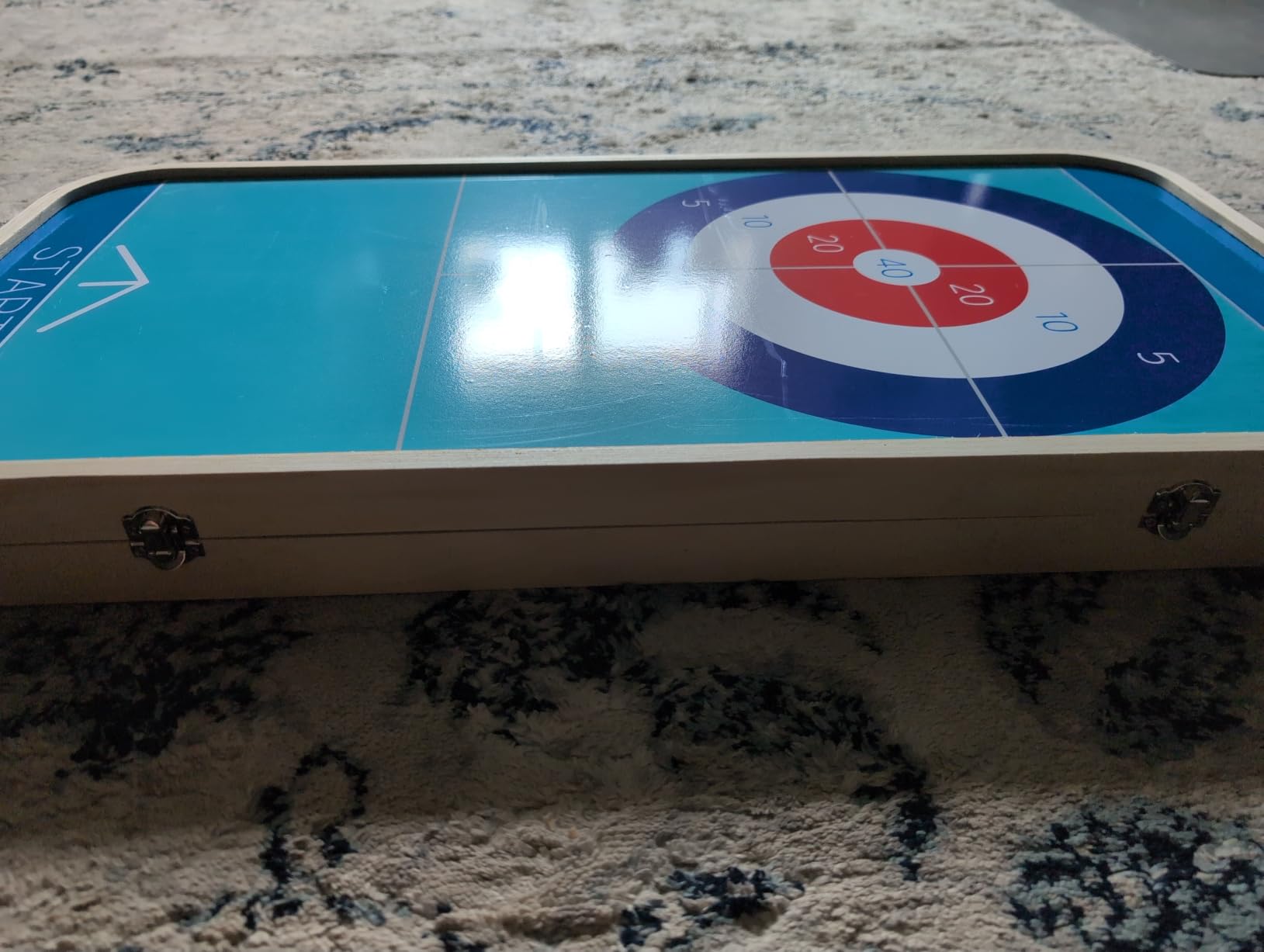 5 in 1 Tabletop Game Set for Kids Boys Girls, Wooden Mini Pool Table with Billiards, Bowling, Hockey, Curling & Sling Puck, Compact Multi Game Table for Home, Playroom, Family Game Night customer photo 2