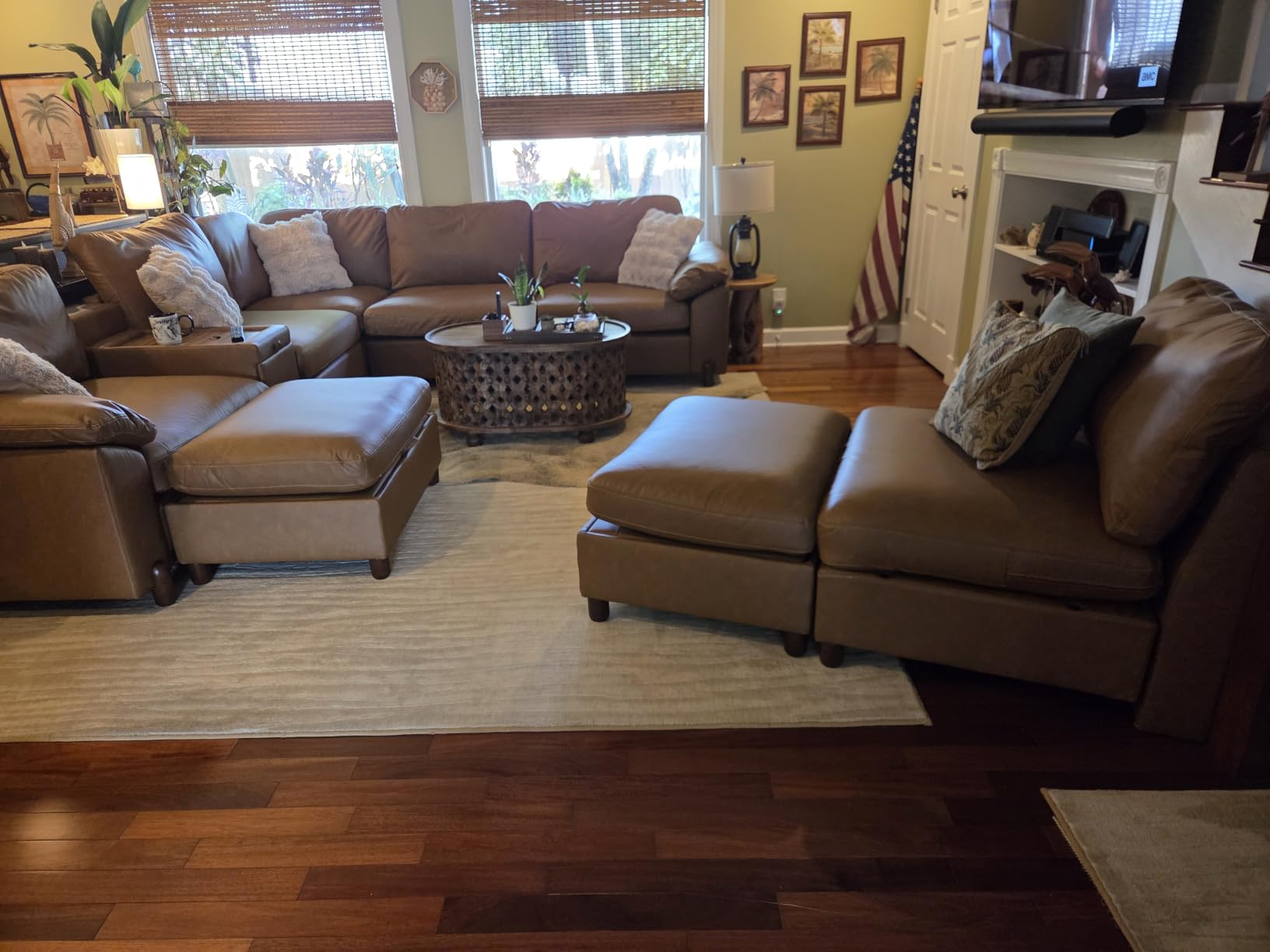 Cloud Couch Sectional, 3 Seater Sofa Couch, Faux Leather in White - Pet-Friendly Scratch-Resistant Leather Sectional Sofas for Living Room, Deep Seat Wide Couch customer photo 2