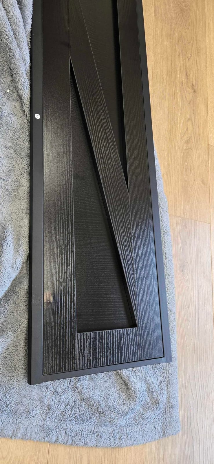 Canopy Bed Frame King Size with Barn Storage Headboard, Black | Vintage Farmhouse Four-Poster bed, LED & Charging Station, Under-Bed Storage Space, No Box Spring Needed, Easy Assembly customer photo 2