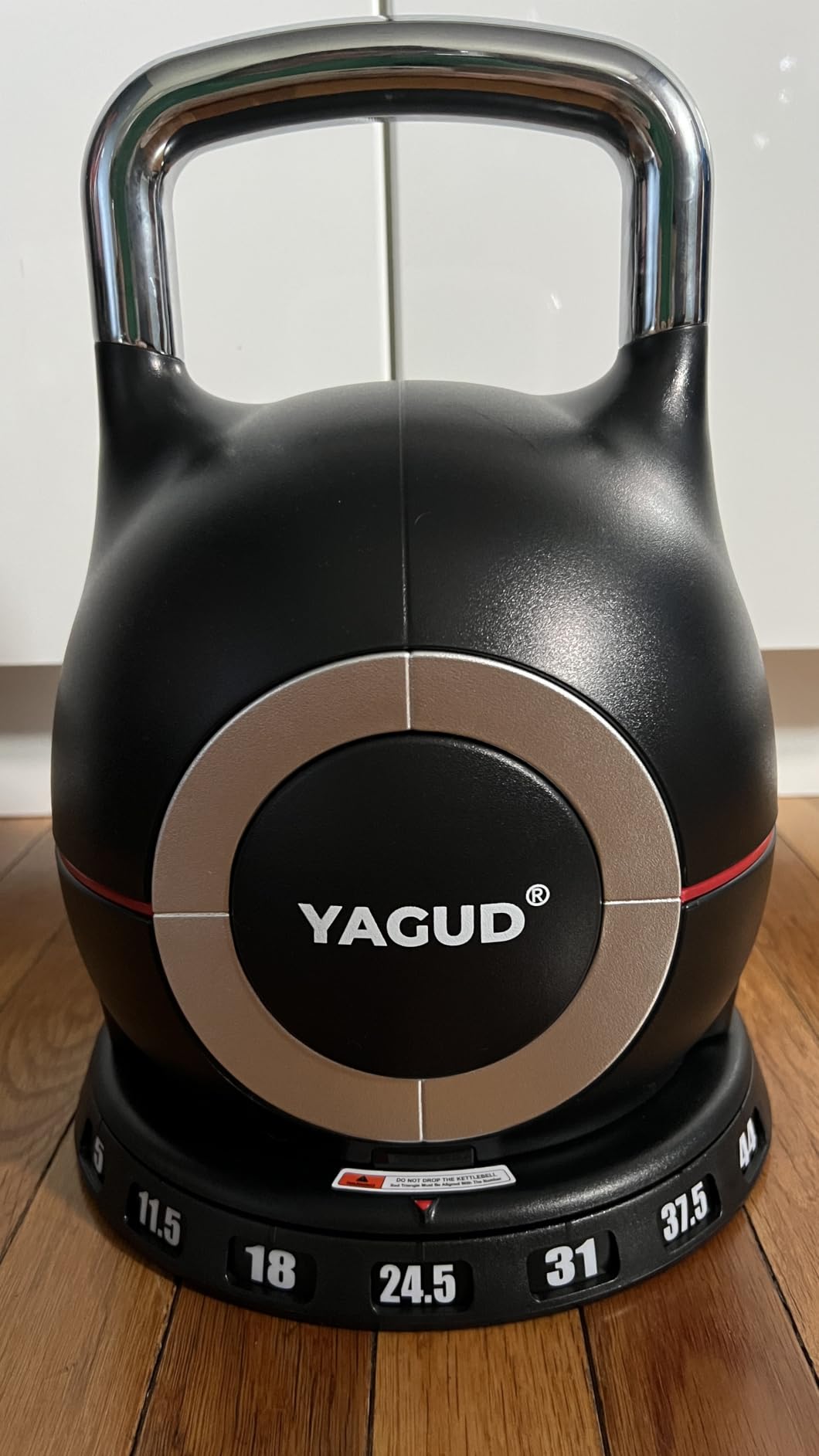 Yagud Adjustable Kettlebell, 22.5lbs/44lbs Kettlebell Set with 7 Levels | Quick-Change Weights, Strength Training Equipment for Men/Women, Swings & Full-Body Workouts, Ergonomic Handle, for Home Gym customer photo 1
