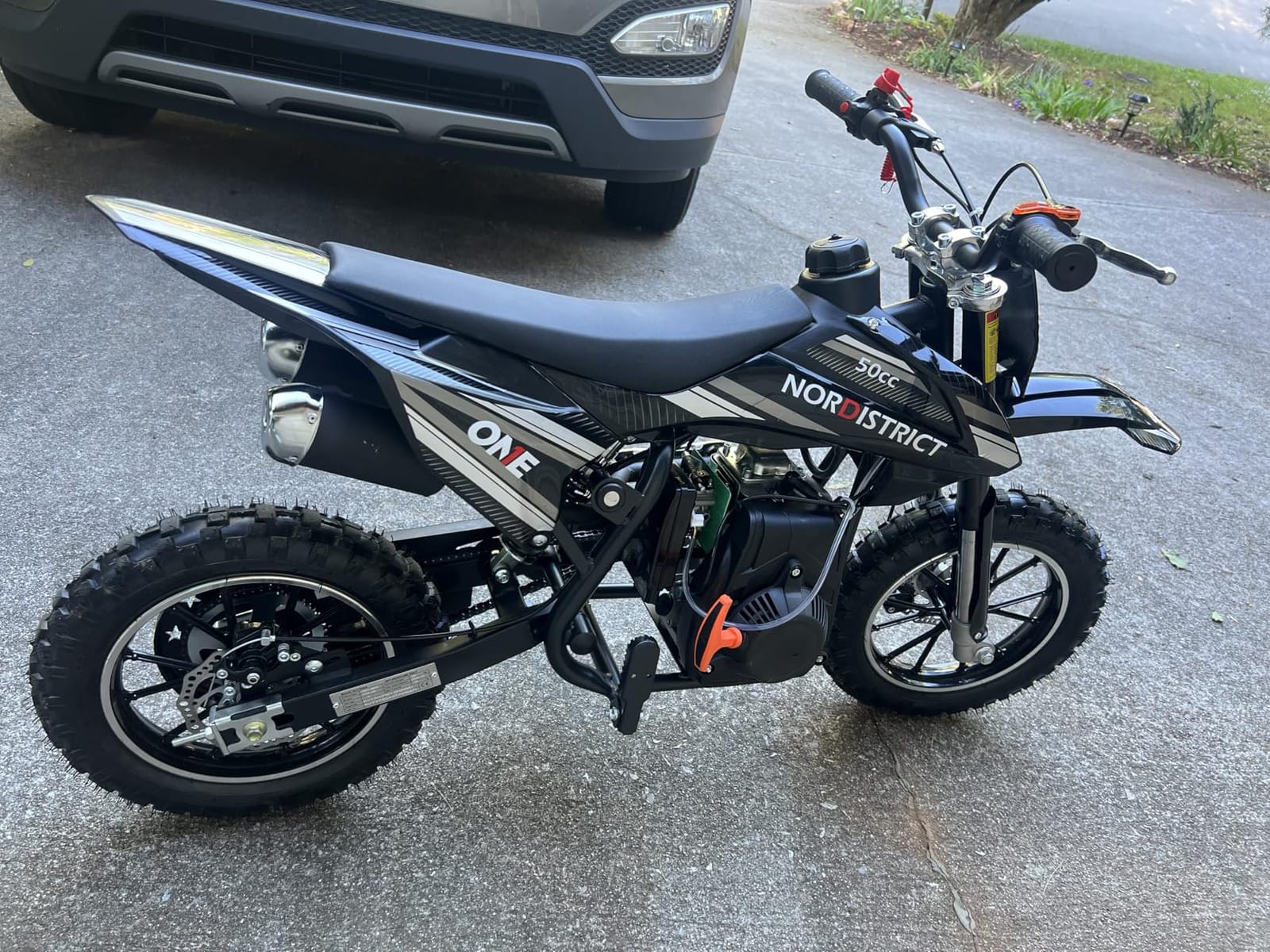 50cc Kids Dirt Bike, 4-Stroke Gas Powered Mini Motorcycle Up to 40MPH, Off-Road Dirt Bike for Kids 8-14 with Front Rear Disc Brakes, Double Shock Absorption customer photo 1