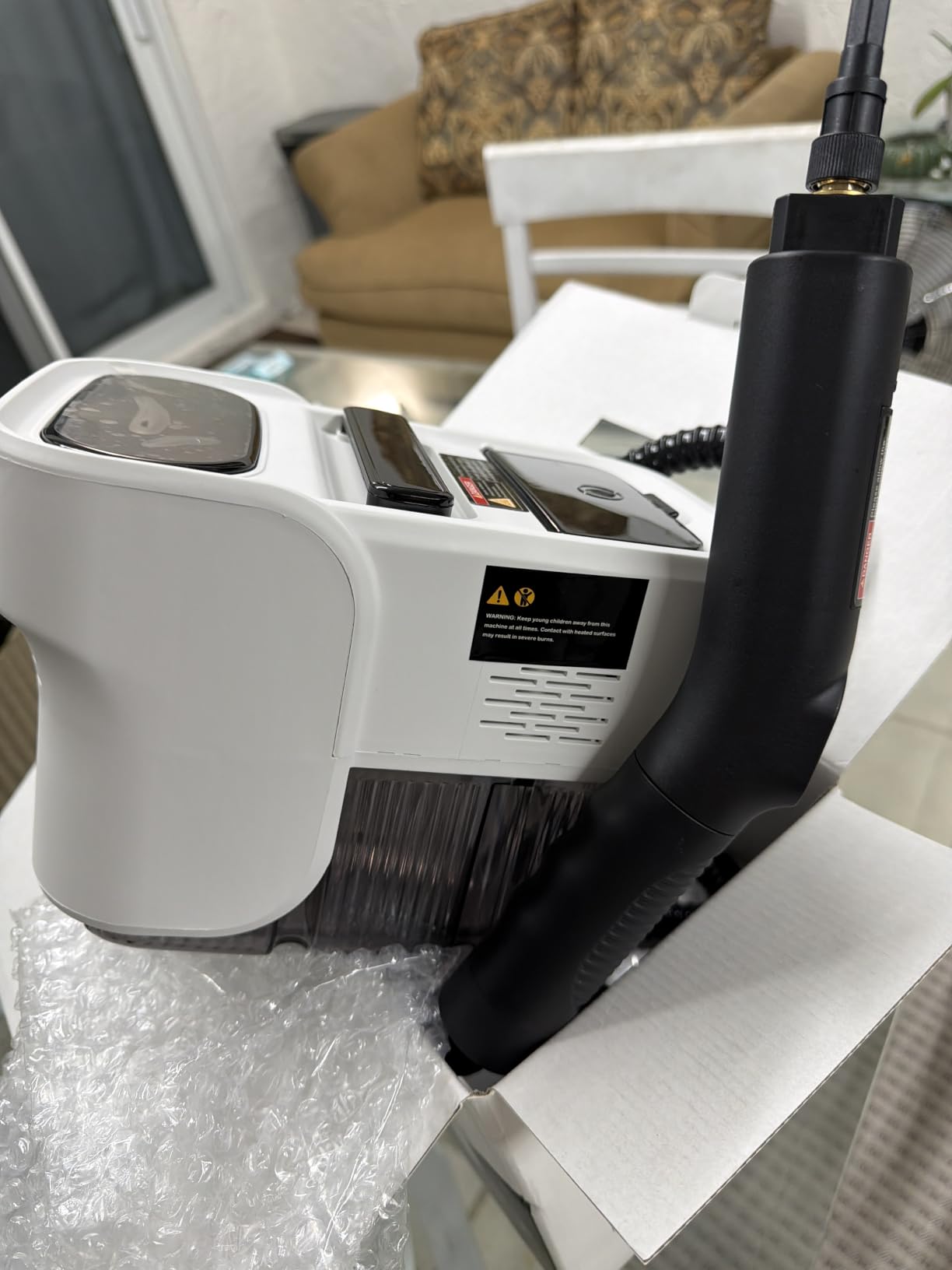 GEVOLCM Steam Cleaner, 3 Level Adjustable Handle with 18 Accessories, White | 10s Heat Up, 2.11 Quarts Tank, Steam Cleaner for Home for Kitchen, Grout, Dirt, Tile, Floor, Car customer photo 2