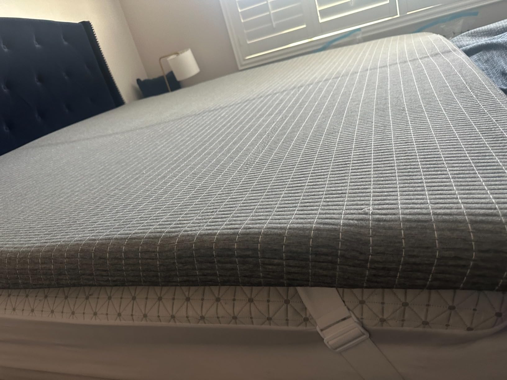 Extra Firm Queen Mattress Topper 4 Inch with Cooling Gel & Bamboo Charcoal, Extra Firm Queen Memory Foam Mattress Topper for Pain Pressure Relief, CertiPUR-US Certified, Removable Cover customer photo 2