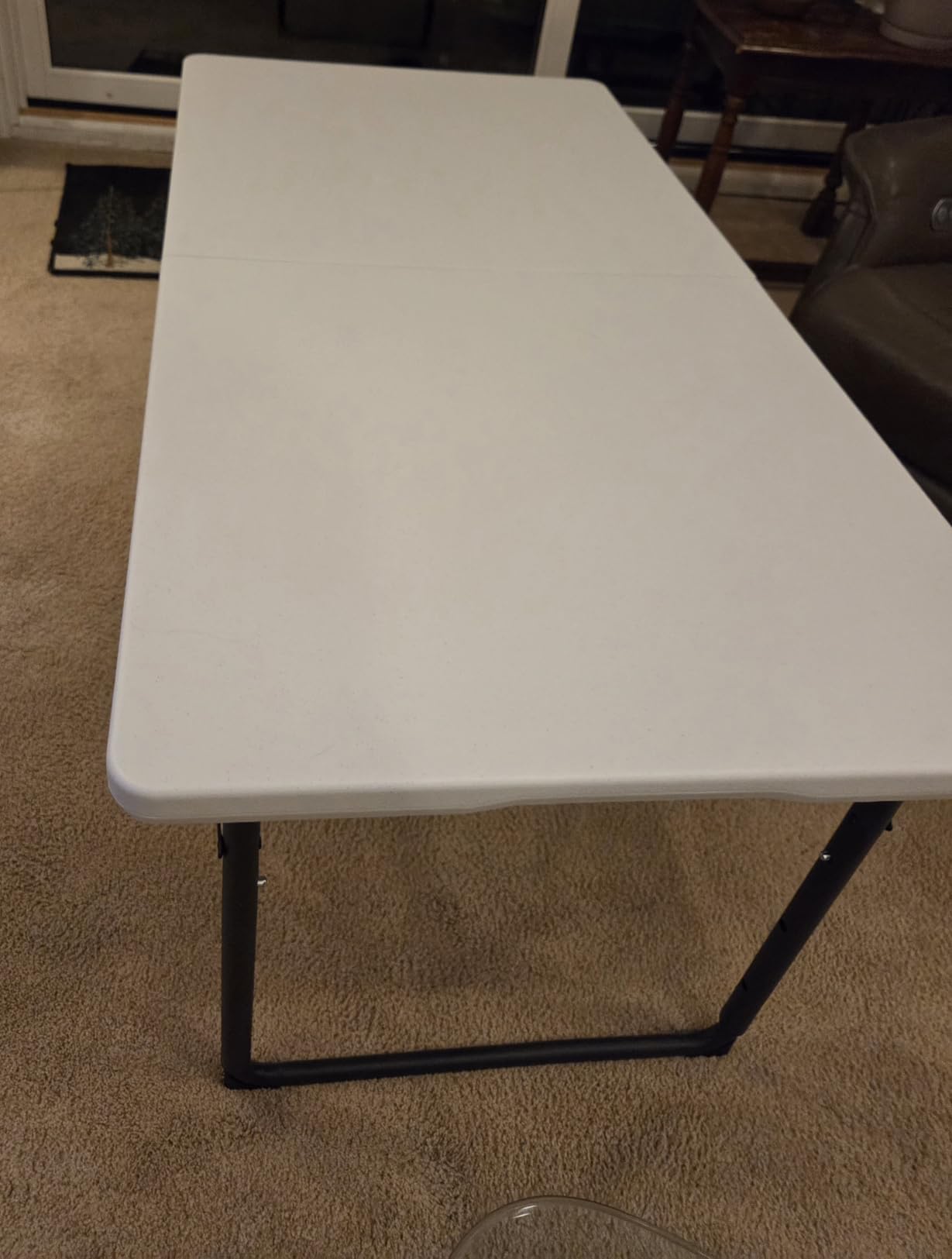 36 Inch Folding Card Table, Heavy Duty Square Folding Game Table with Carrying Handle, Fold-in-Half Portable Utility Table, No Assembly, Indoor Outdoor for Party, Camping, RV Travel customer photo 2