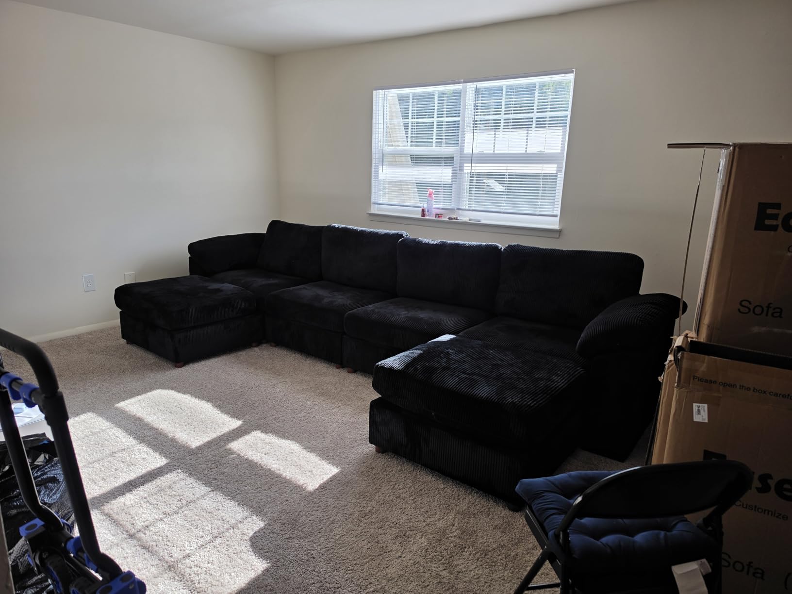 EASE MOOSE Oversized U Shape Sectional Modular Sofa, Wide Deep Seat Sectional Sofa, Comfortable Grey Cloud Modular Sofa customer photo 1