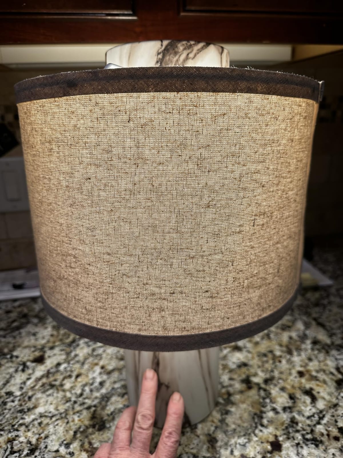 Marble Touch Lamp with Faux Marble Finish, 3-Way Dimmable Bedside Table Lamp for Bedroom, Nightstand & Living Room, Office, LED Bulb Included customer photo 2