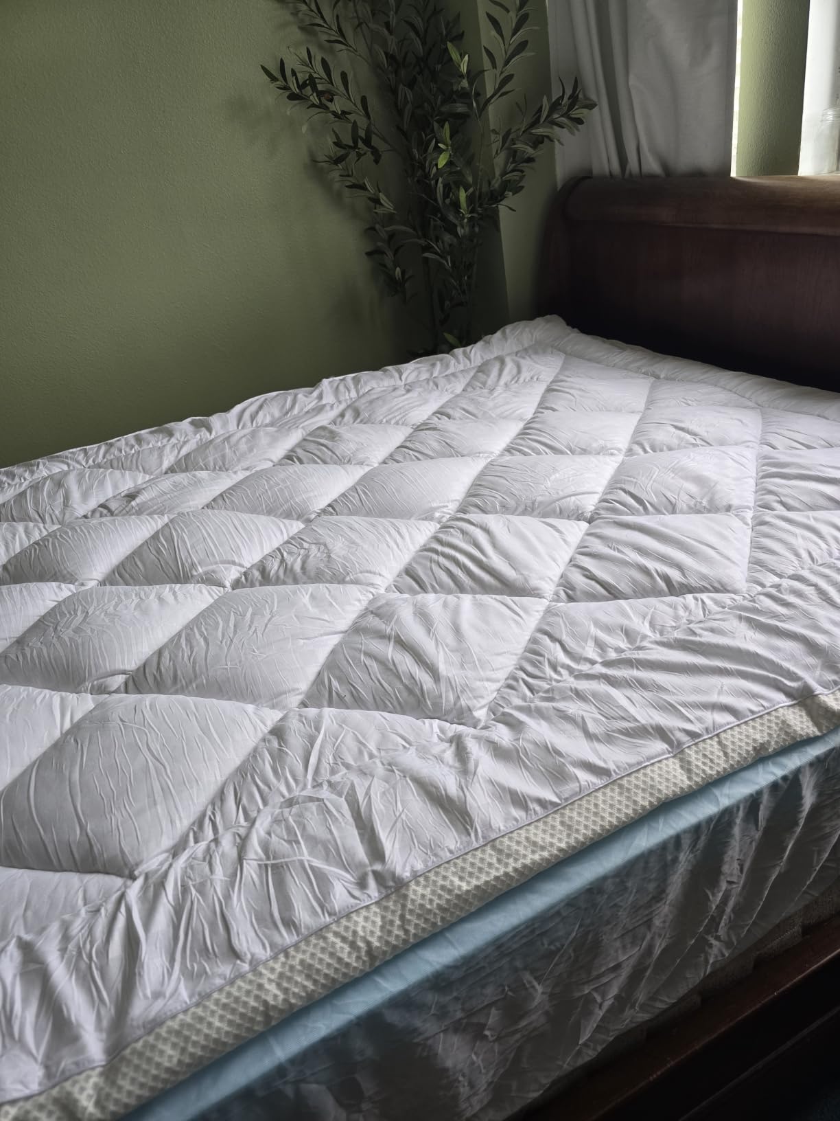 5 Inch Mega Support Memory Foam Queen Mattress Topper for Pressure Relief, Dual Layer 2.5