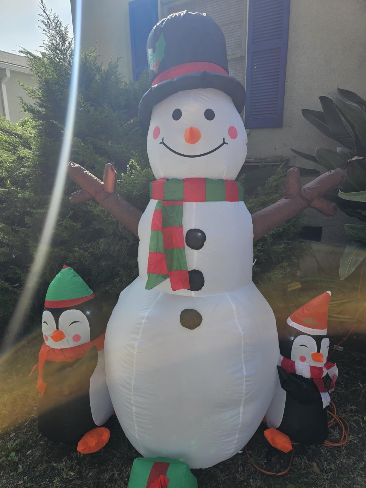 12FT Halloween Inflatables Giant Sitting Skeleton with Pumpkin, Built-in LEDs customer photo 1