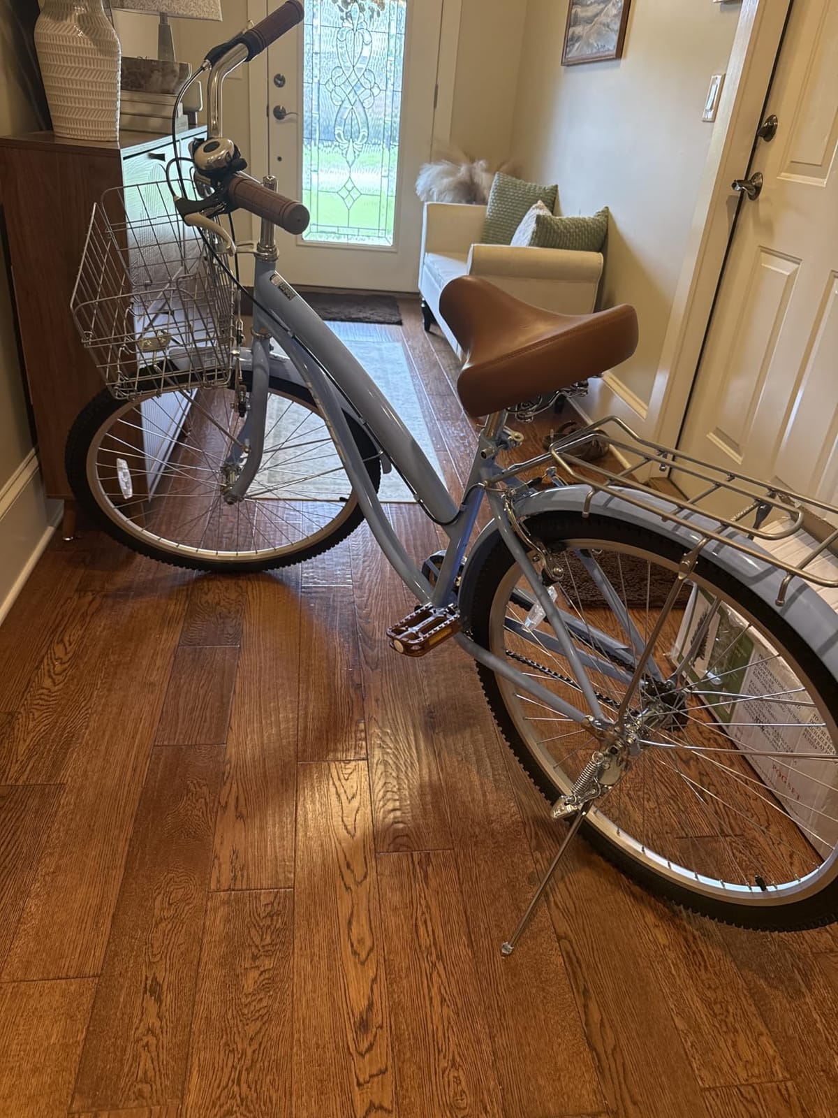 WEIZE Beach Cruiser Bike, 26 inch Commuter Bicycle for Adult Men and Women, High-Carbon Steel Front & Rear Fenders, Comfortable City Bikes with Rear Rack, Ergonomic Upright Design customer photo 1
