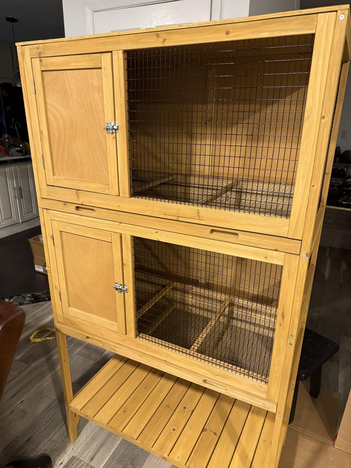 GDLF Wooden Quail Cage Indoor, 2-Tier Quail Coop with Pull-Out Trays customer photo 1