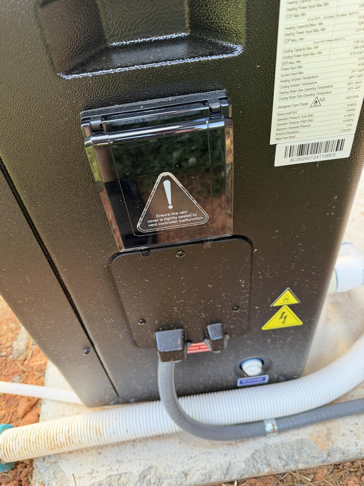 MICOE 18000 BTU Pool Heater for Above Ground Pool Up to 5500 Gallons | Smart APP & Touchscreen Control, Heating & Cooling Modes, Titanium Heat Exchanger, IPX4, Quiet 50dB, COP 4.88, 110-120V customer photo 2