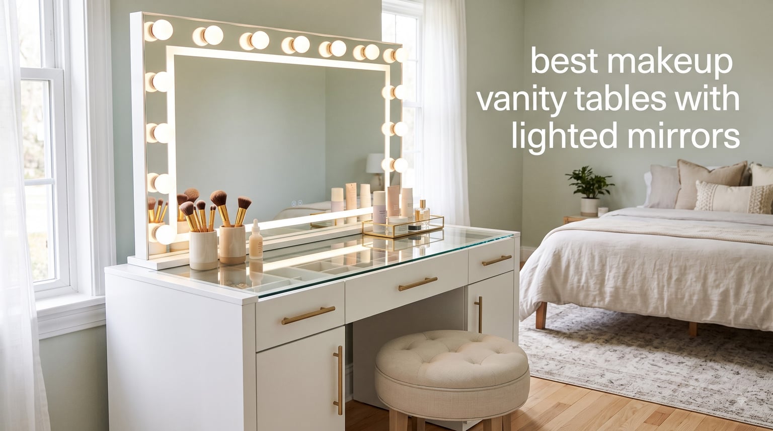 best makeup vanity tables with lighted mirrors