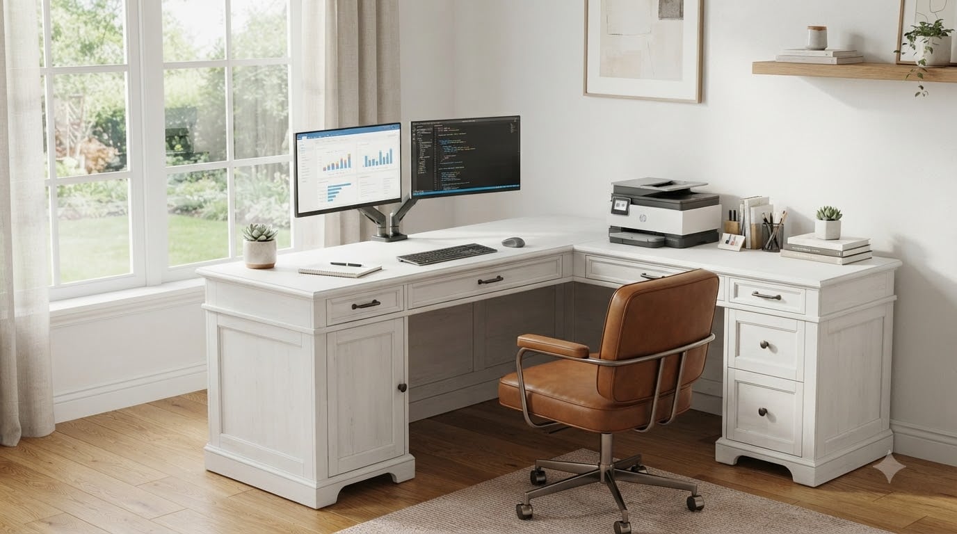 best L shaped executive desks for home offices