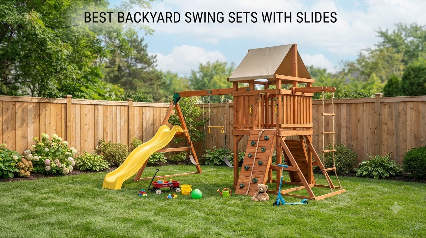 best backyard swing sets with slides