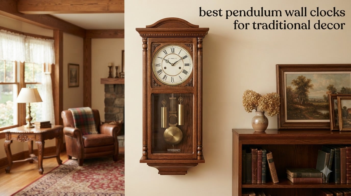 best pendulum wall clocks for traditional decor