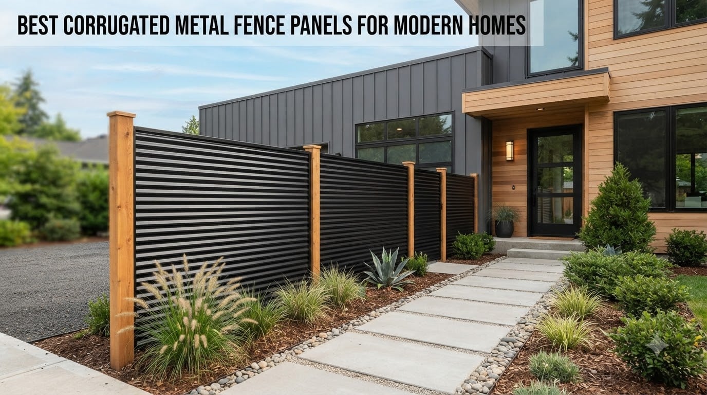 best corrugated metal fence panels for modern homes