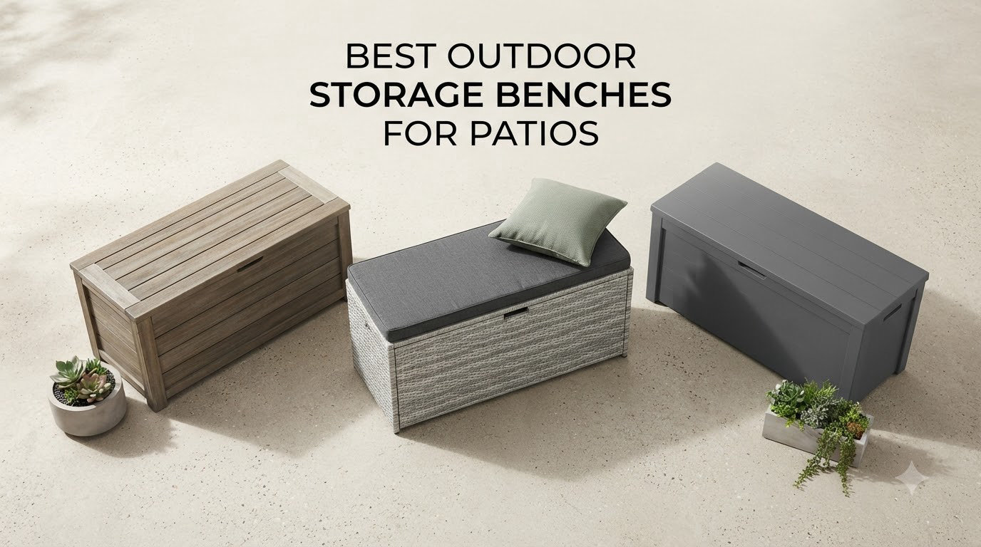 best outdoor storage benches for patios