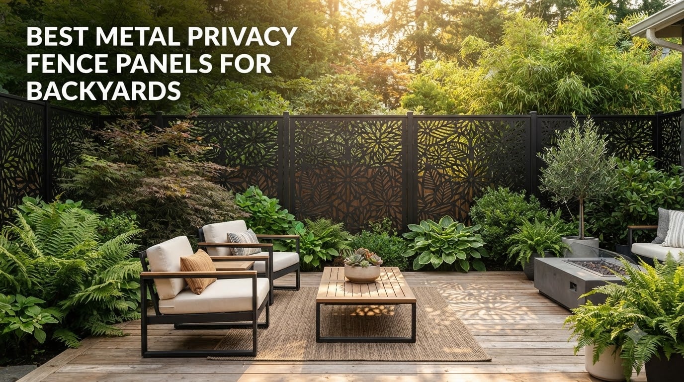 best metal privacy fence panels for backyards