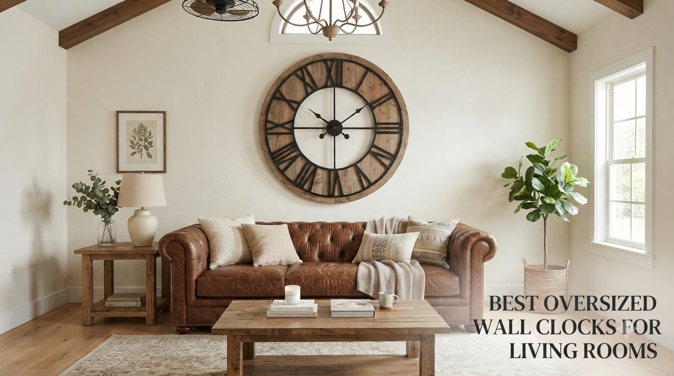 best oversized wall clocks for living rooms