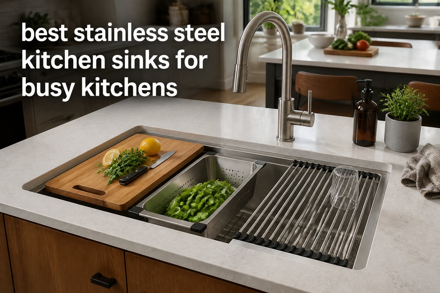 best stainless steel kitchen sinks for busy kitchens